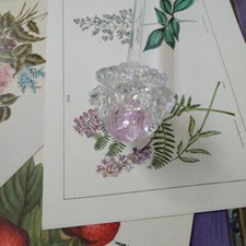 Rosa Clear Lumen R1 Fiore Crystal Swarovski Vetro Murano Vintage Hand Made Raro 