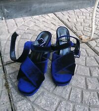 sandali in velluto con tacco n.39