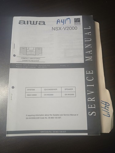 Aiwa nsx v2000 manuale - aiwa,