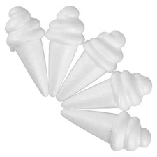  5 pezzi di cono gelato artificiale per bambini, coni di schiuma artigianale