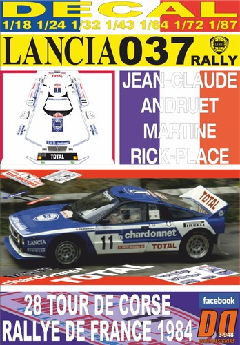 Decal lancia 037 - decal, rally