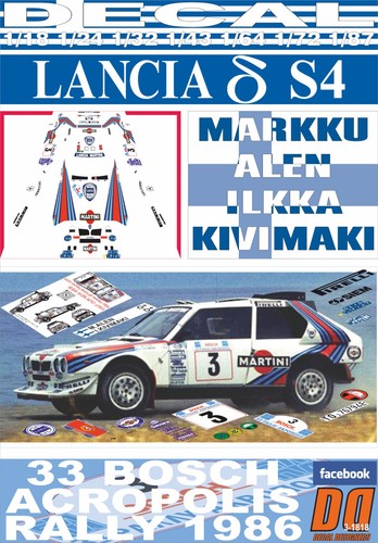 Decal lancia delta - decal, s4