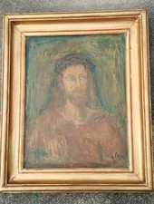Quadro Antico,Di Giuseppe Cesina, Ecce Homo Olio Su Tavola,Dim Luce 50x65 Cm.