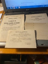 Rarissimo Legnaia Firenze.Scheda per l'elezione consiglieri Comune Legnaia 1852