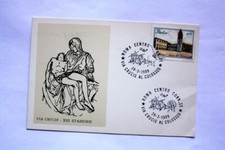 CARTOLINA COMMEMORATIVA VIA CRUCIS AL COLOSSEO ROMA 1989 (F4541)