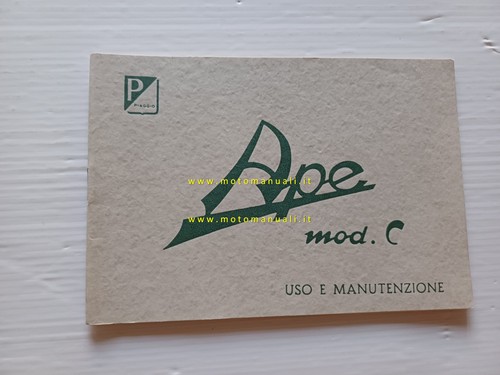 Piaggio ape ac2 manuale - piaggio,