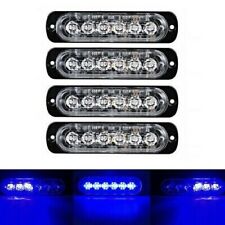 1 Lampeggiante 6 Led 18W  BLU Strobo Ambulanza Polizia Autoblu Vigili Automedica