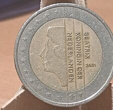 Olanda Moneta Da 2 Euro BEATRIX KONINGIN DER NEDERLANDEN 2001 Rara