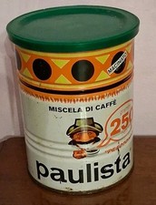 SCATOLA DI LATTA CAFFÈ "PAULISTA" LAVAZZA  250 GRAMMI -  VINTAGE