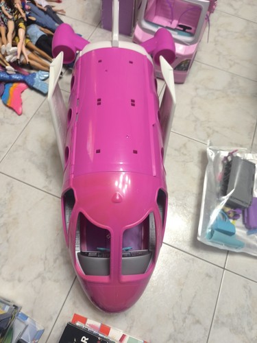 Barbie aereo jet rosa bianco - barbie, aereo/jet
