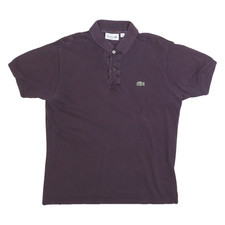 Polo uomo LACOSTE viola manica