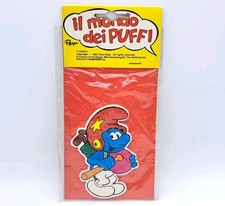 IL MONDO DEI PUFFI ADESIVO IN RILIEVO-PEYO 1982-SMURF SCHLUMPF SCHTROUMPF PUFFO