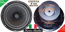 Kores Audio K-R8D Coppia (480W) Woofer 8" Pollici 20/21 Cm 8 Ohm Doppio Magnete