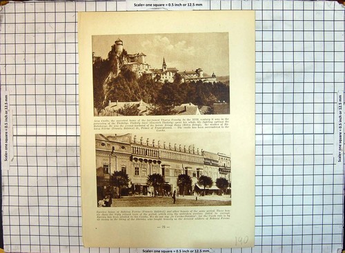 Antica vecchia stampa castello - stampa,