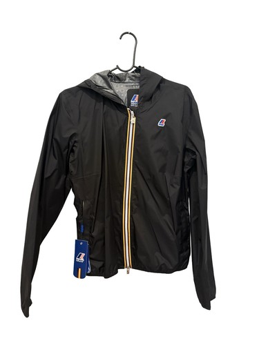 Kway black zipup windbreaker - kway,