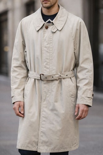 Trench coat uomo con cintura