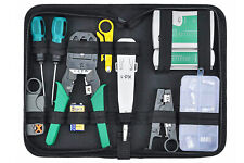 Kit tester cavo rete LAN RJ45 RJ11 RJ12 pinza crimpatrice plug ethernet custodia