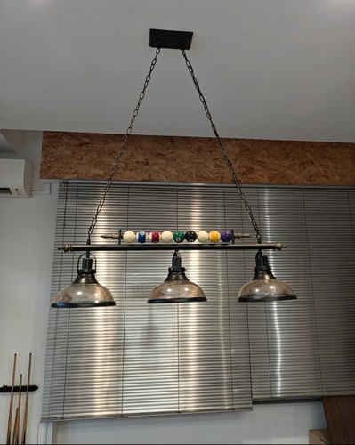 Lampadario industrial biliardo - lampadario,