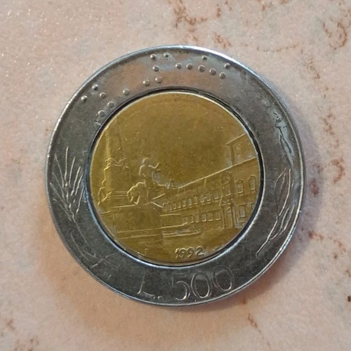 Moneta italia 500 lire - italia,