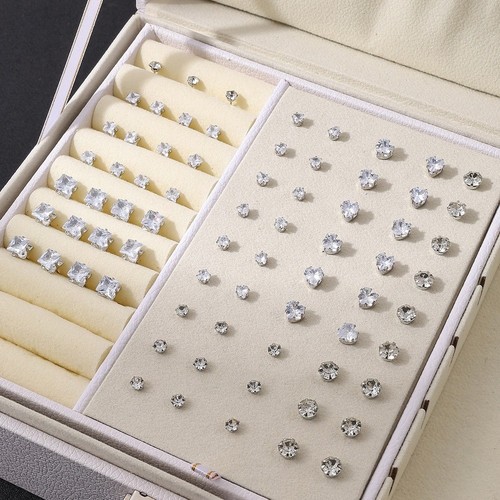Orecchini zirconi set paia - orecchini,