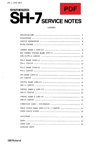 Roland service manual - roland,