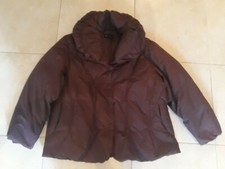 lotto 661b-bis piumino giacca giubbotto donna bordò vera piuma d'oca OVS size 51