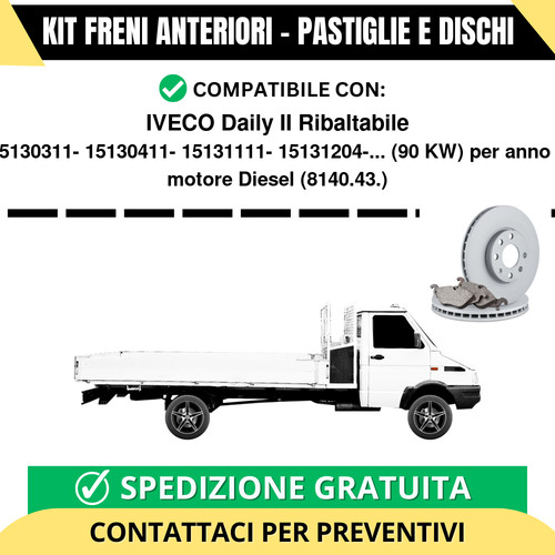 Kit freni anteriori iveco - freni,