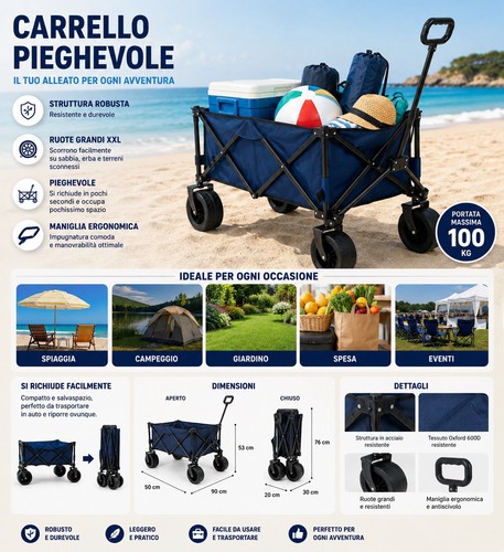 Carrello pieghevole con - pieghevole,