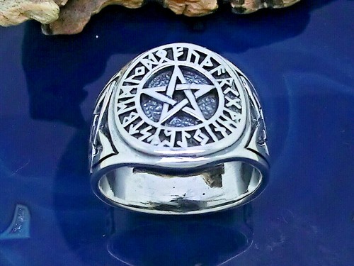 Anello sigillo pentagramma - anello, in