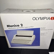 Macchina da scrivere elettrica portatile Olympia Monica 2 con scatola e manuale testata funzionante*