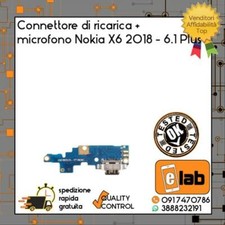 CONNETTORE DI RICARICA + MICROFONO PER NOKIA X6 2018 6.1 PLUS TA-1083 1099 1103