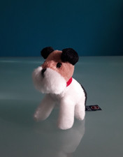 "TRUDI" mini peluche Cane Fox Terrier, colore marrone, nero e bianco, h. 8 cm.