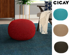 Pouf grande in maglia