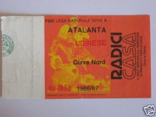 ATALANTA - UDINESE BIGLIETTO TICKET 1986 / 87