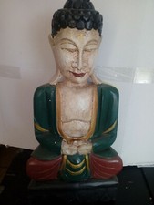 STATUA SCULTURA in legno fatta
