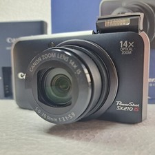 Fotocamera digitale inglese OK [COME NUOVA con scatola] Canon PowerShot SX210 IS nera dal Giappone