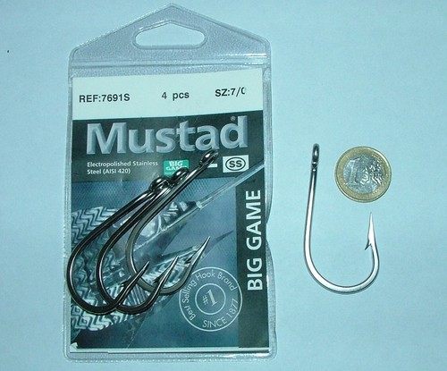 Ami mustad 7691s 0 jigging - n, 7/0