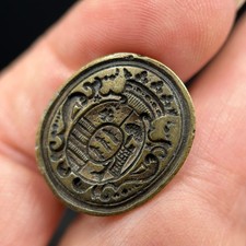 Antico sigillo in bronzo del  XVIII secolo, con stemma araldico