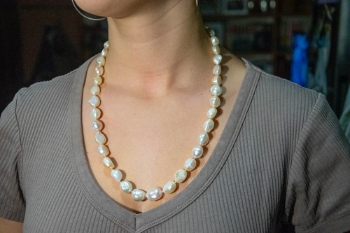 Collana perle fiume - collana, di