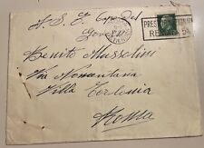 BUSTA INDIRIZZATA A BENITO MUSSOLINI, VIA NOMENTANA villa torlonia
