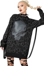 Mini abito felpa KILLSTAR - Doom Tribe gotico occulto punk teschio