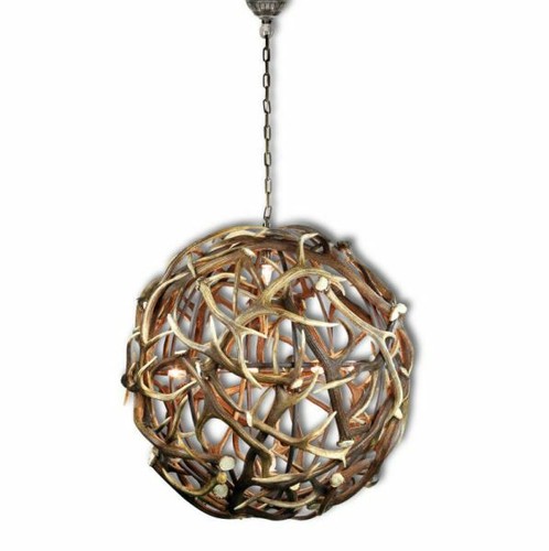 Lampadario con vere - corna, di