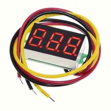 MINI VOLTMETRO DIGITALE LED ROSSO   0.71 CM A 3 LINEE DC 0 - 100 V