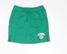 Gonna a linea verde cotone