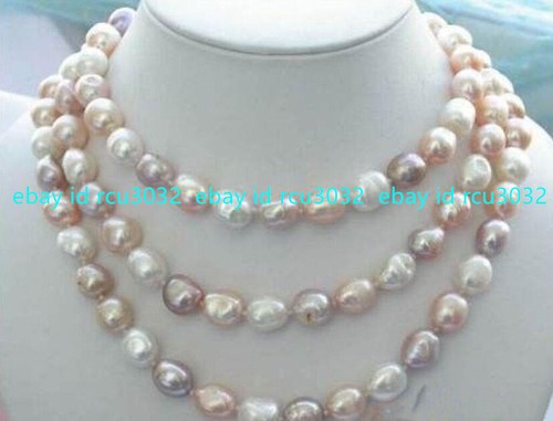 Collana lunga con - , perle
