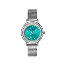Orologio donna movimento quartz Cassa in metallo diametro 32mm con strass bianco