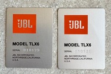 2x JBL TLX6 alluminio scritta