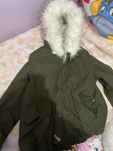 Parka verde con pelliccia - con,