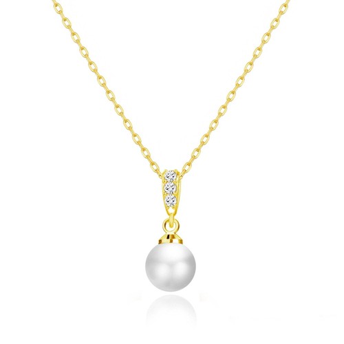 Collana goccia perle - , placcata