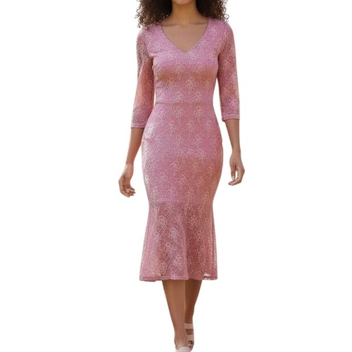 Abito sirena pizzo rosa - , fatto